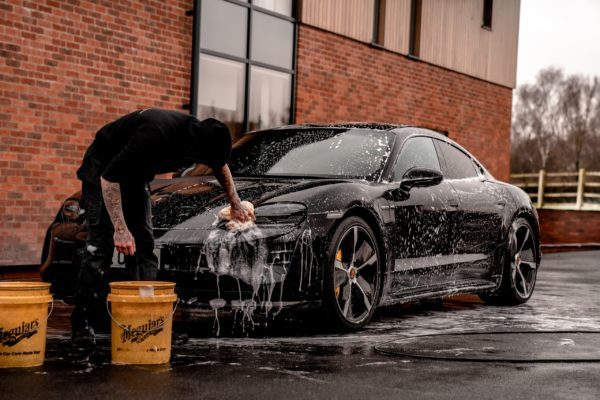 How do you properly wash a car?